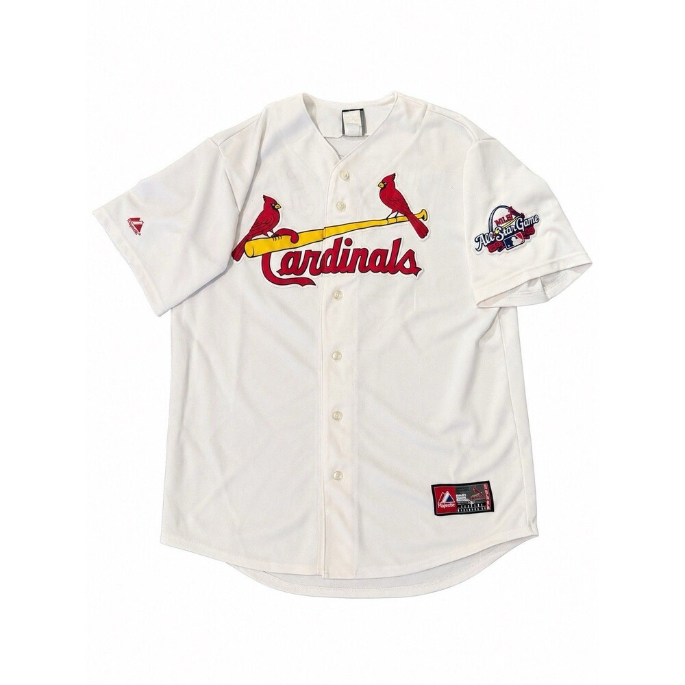 Albert Pujols 2009 St. Louis Cardinals Men's Home White Jersey All Star Patch L